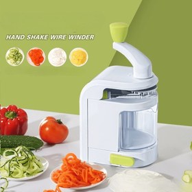 Resim Paslanmaz Çelik Manuel Döner Sebze Rendesi - Çok Fonksiyonlu, El Kolu ile Mutfak Aleti Meyve & Sebzeler için, Peynir, Zencefil, Sarımsak ve Patates için Mükemmel - Temel Mutfak Aracı 