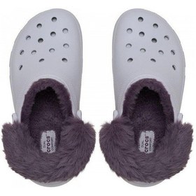 Resim Crocs Classic Platform Fuzz Lined Clog Frosted Grape Terlik 212854-5bo Lila - Mor 