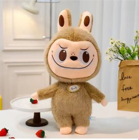 Resim Hardal Renk Dragon Labubu Peluş Oyuncak Kuyruklu Seri Labubu Peluş Oyuncak 