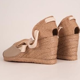 Resim Gerçek Elişi Ipli Dolgu Topuk Keten Espadril Handmade IPLI1000 