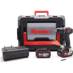 Resim Kress KUA71 20V/4.0Ah Li-İon Çift Akülü Kömürsüz Profesyonel Şarjlı Matkap 