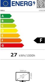 Resim Dell UltraSharp Monitör 30 inç 2560x1600 QHD, USB-C HUB LED MONITOR 8MS 60HZ VESA 1x DP 1x HDMI, U3023E 