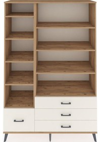 Resim Hyperion Dolap 9 Raflı 4 Çekmeceli 132x44x195 Çam-çam/aytaşı Atlas Çam/aytası - Atlas Çam 