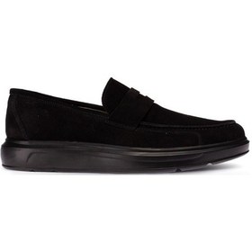 Resim Deery Hakiki Süet Siyah Comfort Erkek Loafer Siyah 