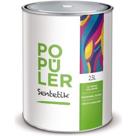 Resim Polisan Siyah 2,5 Kg Popüler Sentetik Metal Boyası (44B00001010) 