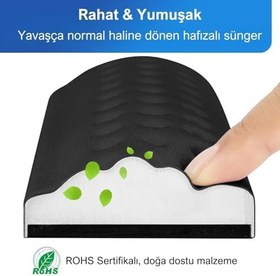 Resim Klasse Gaming Klavye Desteği, ErgoPad, Kaymaz Tabanlı, Nefes Alan Kumaş, Ağrı Önleyici (Siyah Klavye Desteği) 