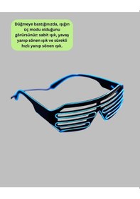 Resim Led Işıklı Parti Gözlüğü Renkli Eğlence Aksesuarı " 