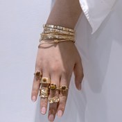 Resim 6 adet Yüzük/7 adet Bileklik Kadın Takı Seti Bohemian Sonbahar ve Kış Denizkızı Kaplan Göz Taş Yüzük Seti Geniş Yüz Bileklik Seti Günlük Tarih Tatil Hediye Parti Sevgililer Günü Renk Farklılıkları Olabilir, Kadınlar için Takı, Kadınlar için Kolye, Kadınlar için Küpe, Kadınlar için Takı Seti, Kadınlar Aksesuarları 