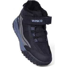 Resim Wisco 064 Siyah Erkek Çocuk Kürklü Bot Siyah 