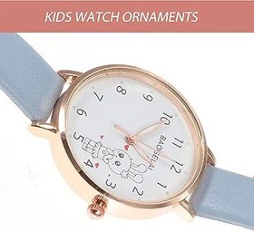 Resim Hemobllo 1set Sevimli Çizgi Film Tavşan Desenli Saat Dekoratif Bileklik Ile Öğrenciler Için Rahat Ve Hafif Tasarım Çocukların Zamanı Kolayca Okumasına Yardımcı 