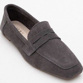 Resim Luvi Shoes Morne Füme Süet Hakiki Deri Kadın Loafer Ayakkabı Füme 