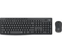 Resim Logitech MK295 Kablosuz Q Klavye ve Mouse Seti Siyah 