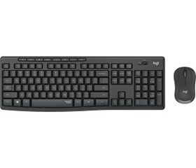 Resim Logitech MK295 Kablosuz Q Klavye ve Mouse Seti Siyah 