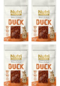 Resim Nutri Feline Duck Ördek Etli Tahılsız Kedi Ödülü 50 Gr. X 4 Adet 