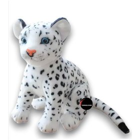 Resim Sevimli Kaplan Leopar Peluş Oyuncak 30 Cm Hediyelik Uyku Arkadaşı Bej 