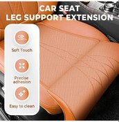 Resim Honeybeeshop 2025 Yeni Napa Piga Uzun Premium Araç Yastığı Ergonomik Bacak Desteği Kaymaz Tüm Araçlar İçin 