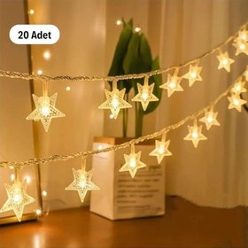 Resim 20 Adet Mini Yıldız Led 5 Metre Günışığı Rengi Dekoratif Led (5264) 