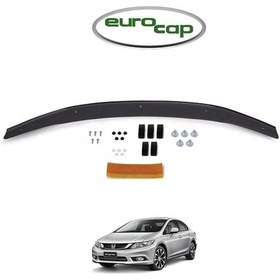 Resim Eurocap Honda Civic 9 Ön Kaput Koruma Rüzgarlık 3Mm Abs 2012-16 
