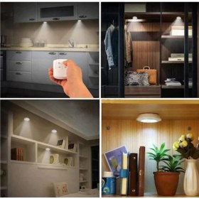 Resim Colezium Uzaktan Kumandalı 3 Lü Spot LED Lamba Kablosuz Pilli Işıldak 