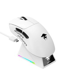 Resim Havit Kraken Starblaze-1 Rgb Kablosuz Gaming Mouse 26000 Dpı, Paw3395, Ekranlı Stant - Beyaz Starblaze-1 