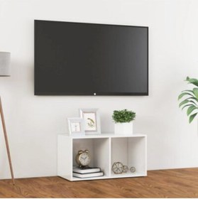 Resim Tdesigno Tdesıgno Utku Televizyon Sehpası - Ünitesi -kitaplık-beyaz 72 cm 2 Raflı 