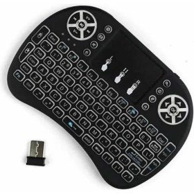 Resim Kablosuz Türkçe Q Klavye Rgb Işıklı Televizyon Ps3 Dokunmatik Mouse 