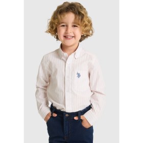 Resim U.s. Polo Assn. Erkek Çocuk Açık Pembe Gömlek Desenli 50324772-VR078 