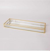 Resim Linens Laveta 40x14x3,5 Cm Dekoratif Tepsi Gold 