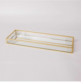 Resim Linens Laveta 40x14x3,5 Cm Dekoratif Tepsi Gold 