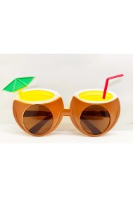 Resim Hindistan Cevizi Tasarımlı Yaza Merhaba Parti Gözlüğü 