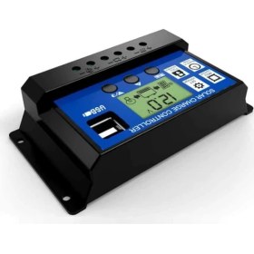 Resim Schulzz Solar Güneş Paneli Akü Şarj Kontrol Regülatörü 12V/24V 10 Amper 
