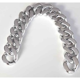 Resim angel çanta aksesuar 37 Cm Metal Görünümlü Zincir (gümüş Renk) 