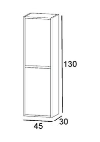 Resim Denko Forever 45 Cm Antrasit Banyo Çamaşır Boy Dolabı Antrasit 