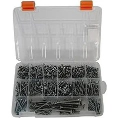 Resim NY Home All Fasteners 555 Parça Vida 12 Çeşit Sunta Vidası Seti - Organizerlı Vida Seti 