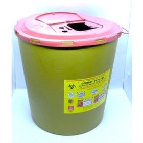 Resim 12 Lt Büyük Kesici ve Delici Tıbbi Enfekte Atık Kutusu, 5 Adet, Sarı Renk 