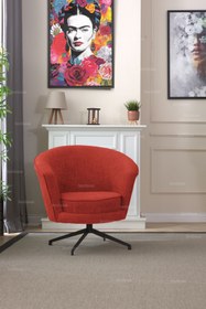 Resim LOVİSSE HOME 360 Turuncu Döner Berjer - Modern Tekli Koltuk 