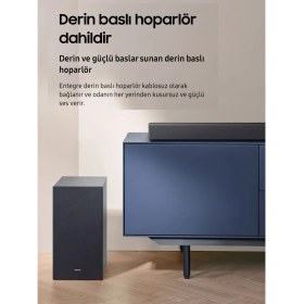Resim Samsung 300W Bass-Dolby Audio / Dts Virtual:x Optik-Usb-Bluetooth® Tv-Telefon Bağlantı 2.1 Kanal Soundbar Ev Sinema Sistemi | Oyun Modu, Bas Yükseltici, Onerous Marka Hediyeler 