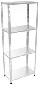 Resim Rafburada 4 Katlı 31X60-250 Cm Galvaniz Çelik Raf. Depo, Arşiv, Dosya Rafı -1.50 Mm 