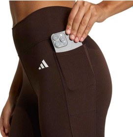 Resim Adidas Optime Essentials Cepli Kadın Kahverengi Tayt 