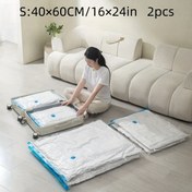 Resim 2 adet Vakumlu Saklama Torbaları 40.64x60.96cm - Kıyafetler, Yastıklar, Yorganlar & Yatak Örtüleri için Mühürlenebilir Sıkıştırma - Seyahat Dostu Alan Tasarrufu Düzenleyici 