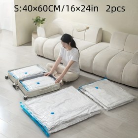 Resim 2 adet Vakumlu Saklama Torbaları 40.64x60.96cm - Kıyafetler, Yastıklar, Yorganlar & Yatak Örtüleri için Mühürlenebilir Sıkıştırma - Seyahat Dostu Alan Tasarrufu Düzenleyici 