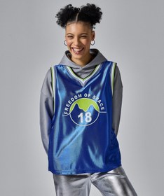 Resim Freedom Of Space 18 Jersey Hooded Sweatshirt Grey-Blue 