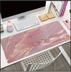 Resim 70x30 Cm Mermer Temalı Kaydırmaz Taban Speed Yüzey Oyuncu Mouse Pad Gaming 