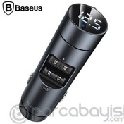 Resim Baseus Energy Column Çift USB FM Transmitter Hızlı Araç Şarjı 