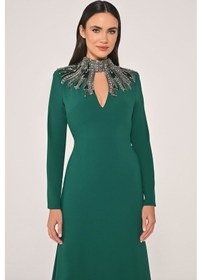 Resim Alfa Beta Kadın Abiye 25y6972 Zümrüt 
