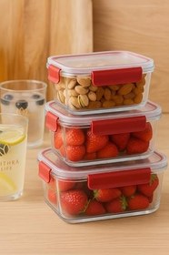 Resim Mithra Life 3 Adet Vakumlu Sızdırmaz Saklama Kabı Seti 375ml 900ml 1700ml Mıt1163 