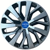 Resim Cartex KİA 16'' İNÇ ARAÇLAR İÇİN UYUMLU JANT KAPAĞI SİYAH - GRİ (LOGO HEDİYE) 