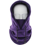 Resim Tt-dt Polar Balaclava Yüz Maskesi Rüzgar Geçirmez Boyun Eşarp Mor 