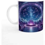 Resim Yay Burcu Baskılı Kahve Kupası - Büyülü Kristal Mağarası Temalı Vs3 