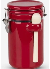 Resim Benante Seramik Ahşap Kaşıklı Kelepçeli Kavanoz 175 Cm Çok Renkli 